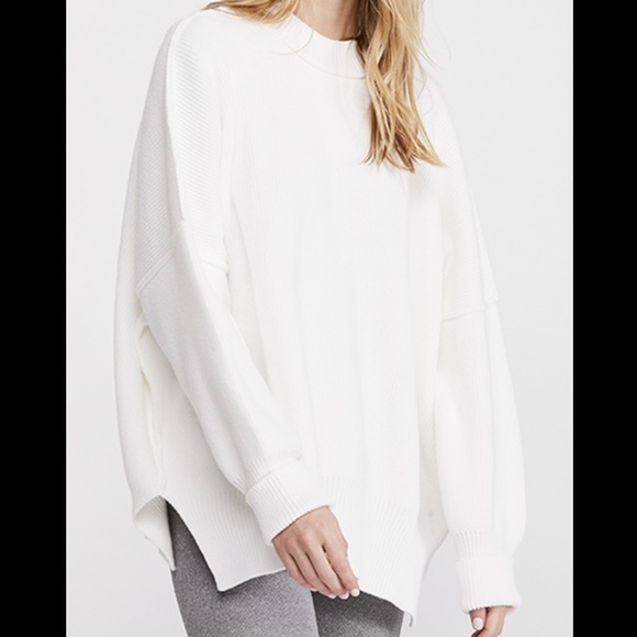 Free People Sweaters - PRICE FIRM- NEW • easy street tunic•PAINTED WHITE